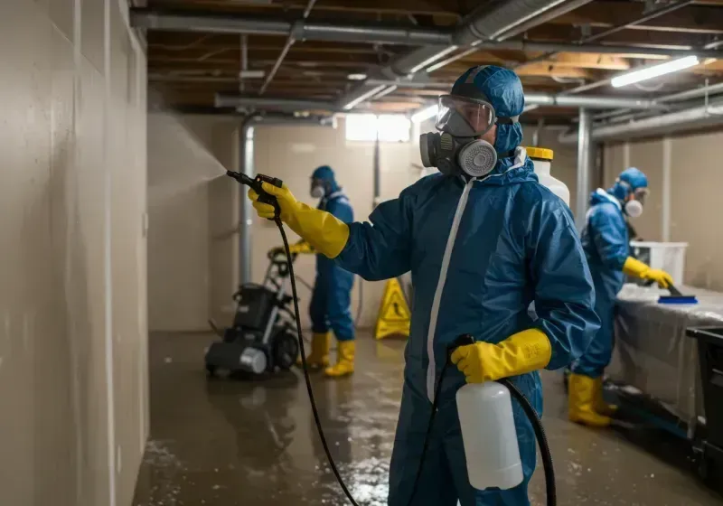 Basement Sanitization and Antimicrobial Treatment process in Windham County, CT